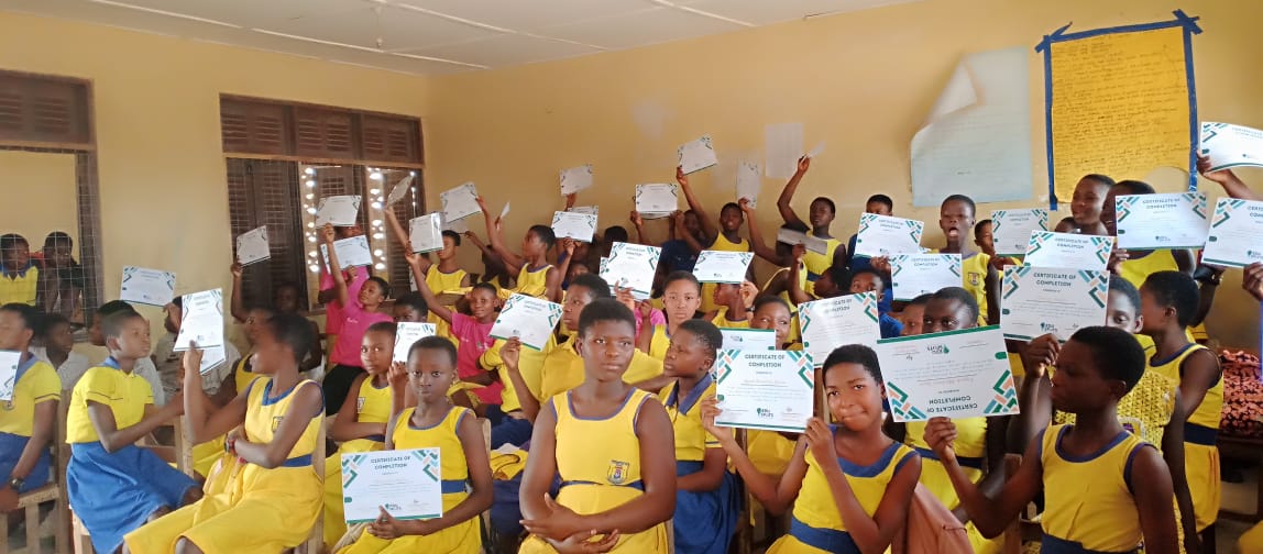 Ignite Girls with their graduation certificates 